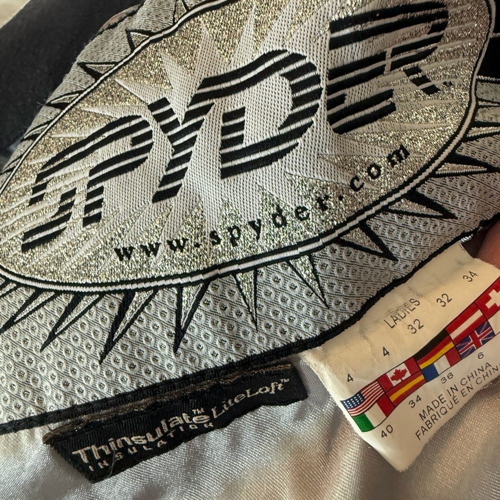 Spyder Women's Silver and Black Ski Jacket - Picture 5 of 11